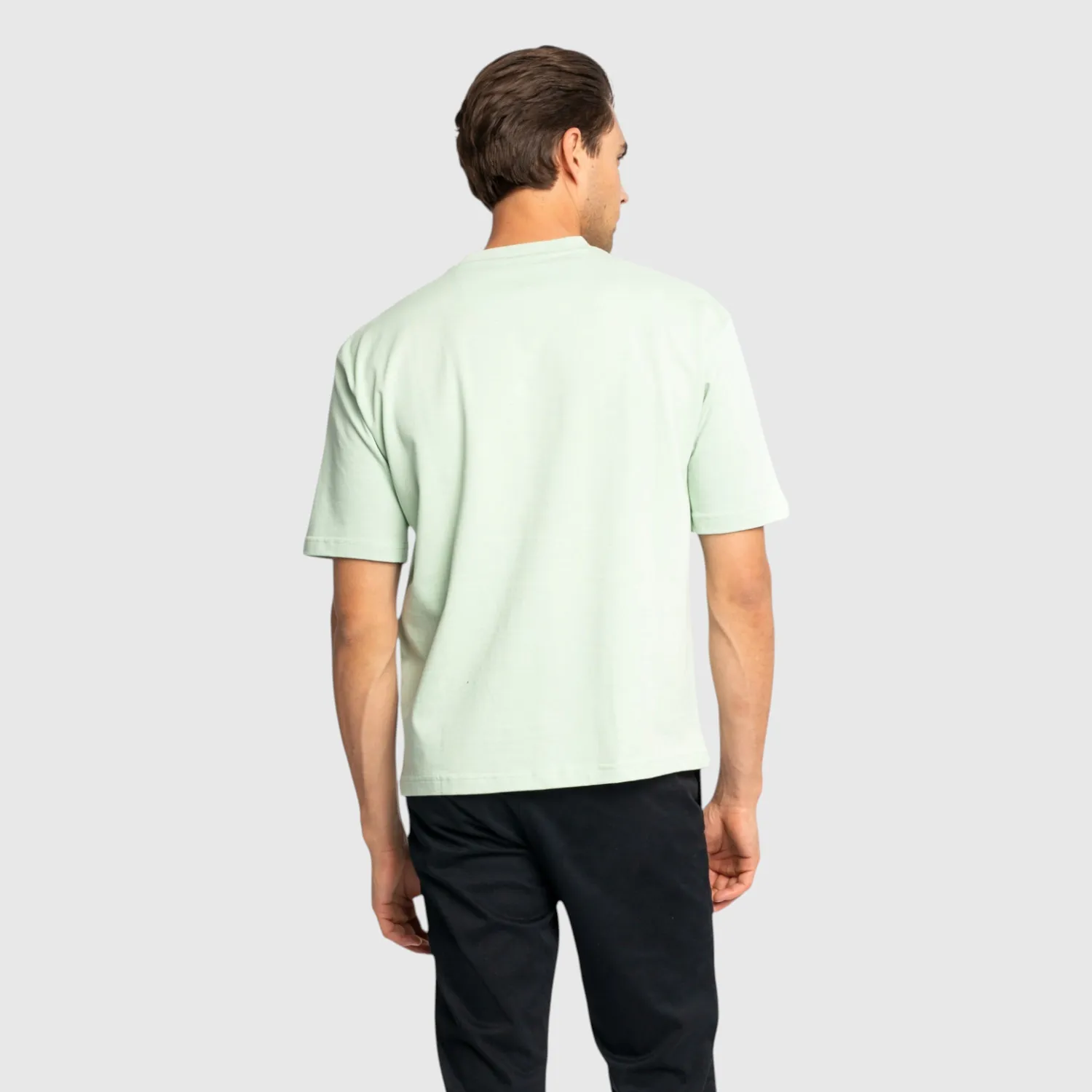Gisada Chicago 1007 t-skjorte mint oversized skrifttrykk