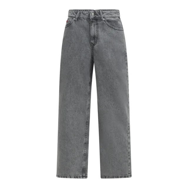 Gisada 1405 boyfriend cropjeans dame snøgrå