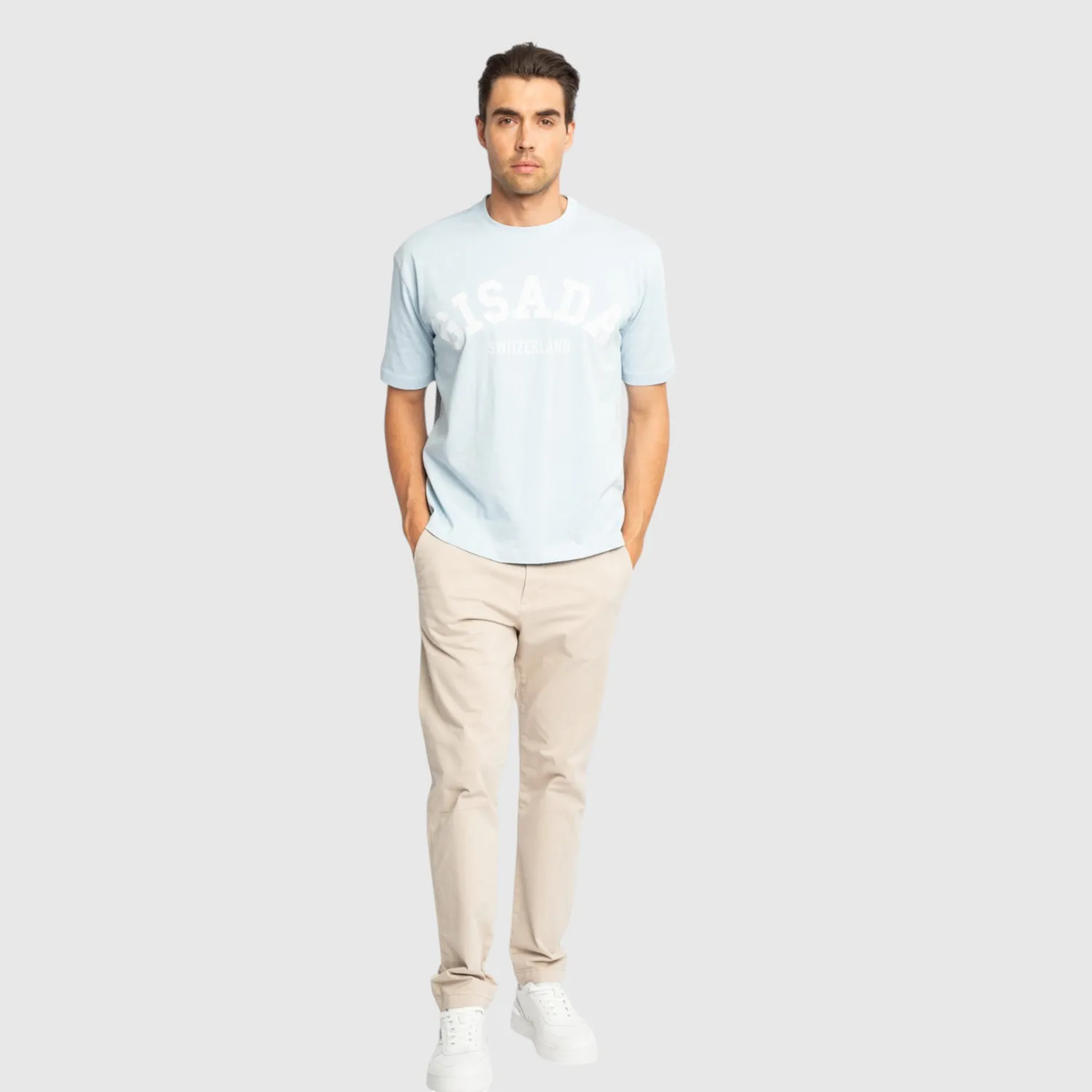 Gisada Chicago 1006 t-skjorte ice blue oversized