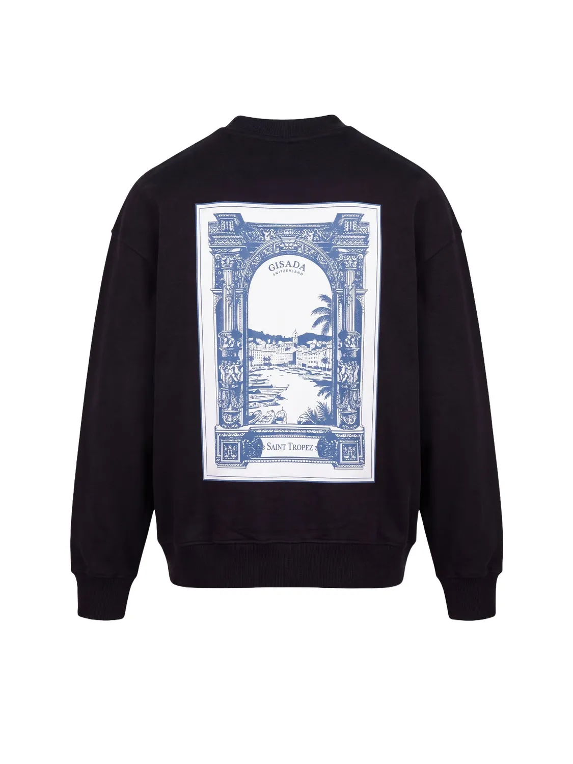 Gisada Sweatshirt genser sort bomull riviera