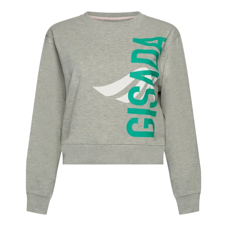 Gisada 6003 sweatshirt cool grey dame bomull