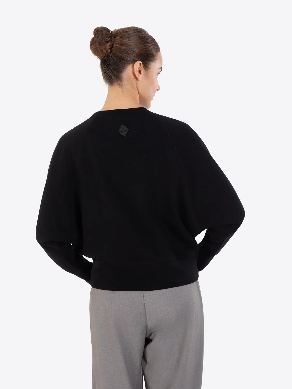 Gisada Fine Cotton sweatshirt svart cropped dame