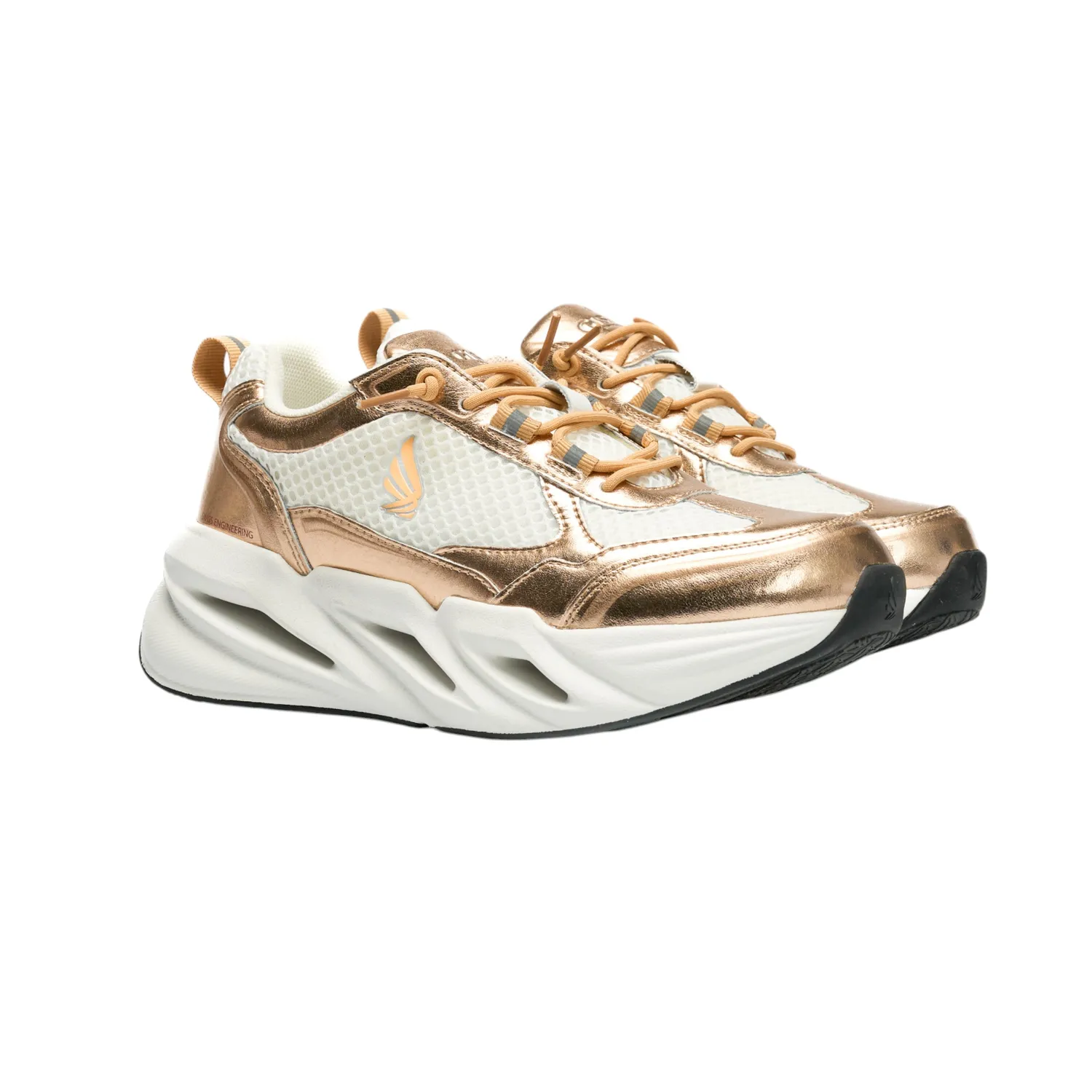 Gisada Runner Bicolor High sneakers Gold Rose White