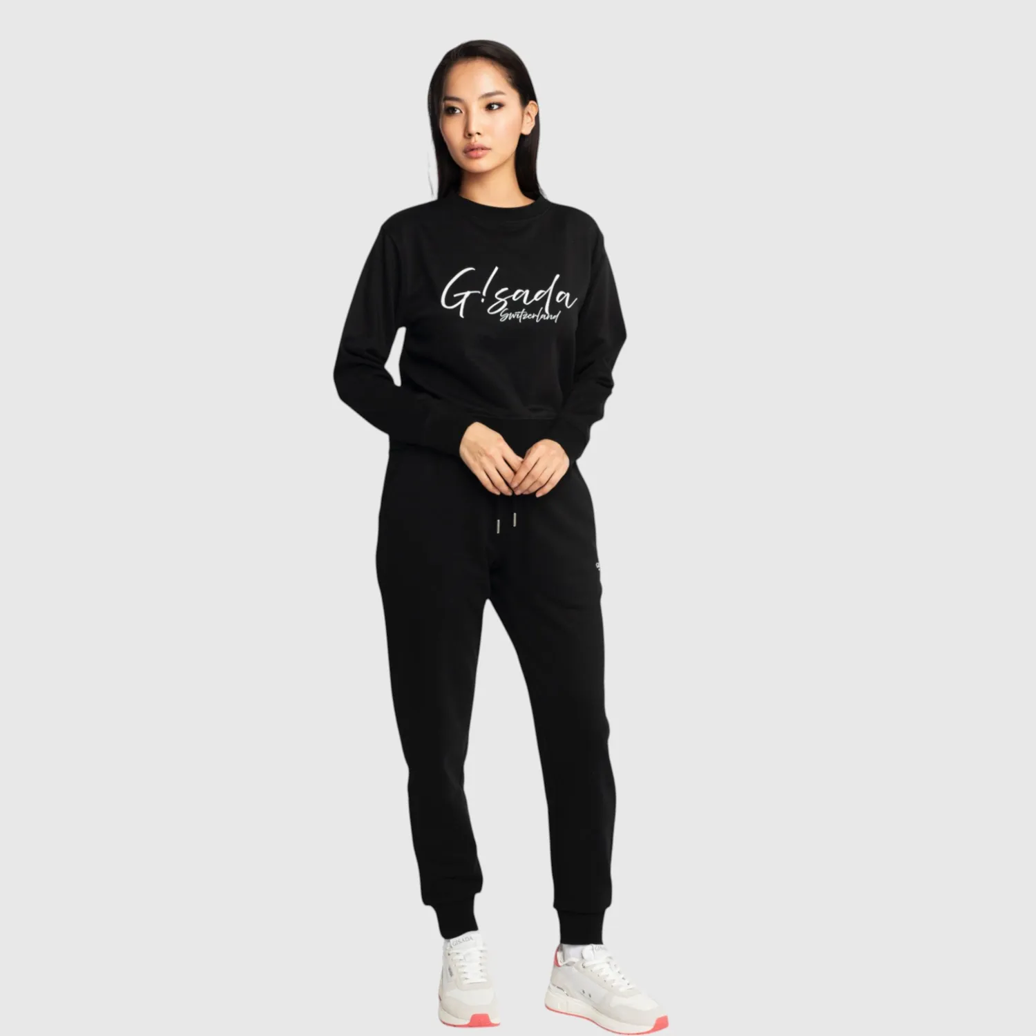 Gisada Regular Fit sweatshirt svart bomull