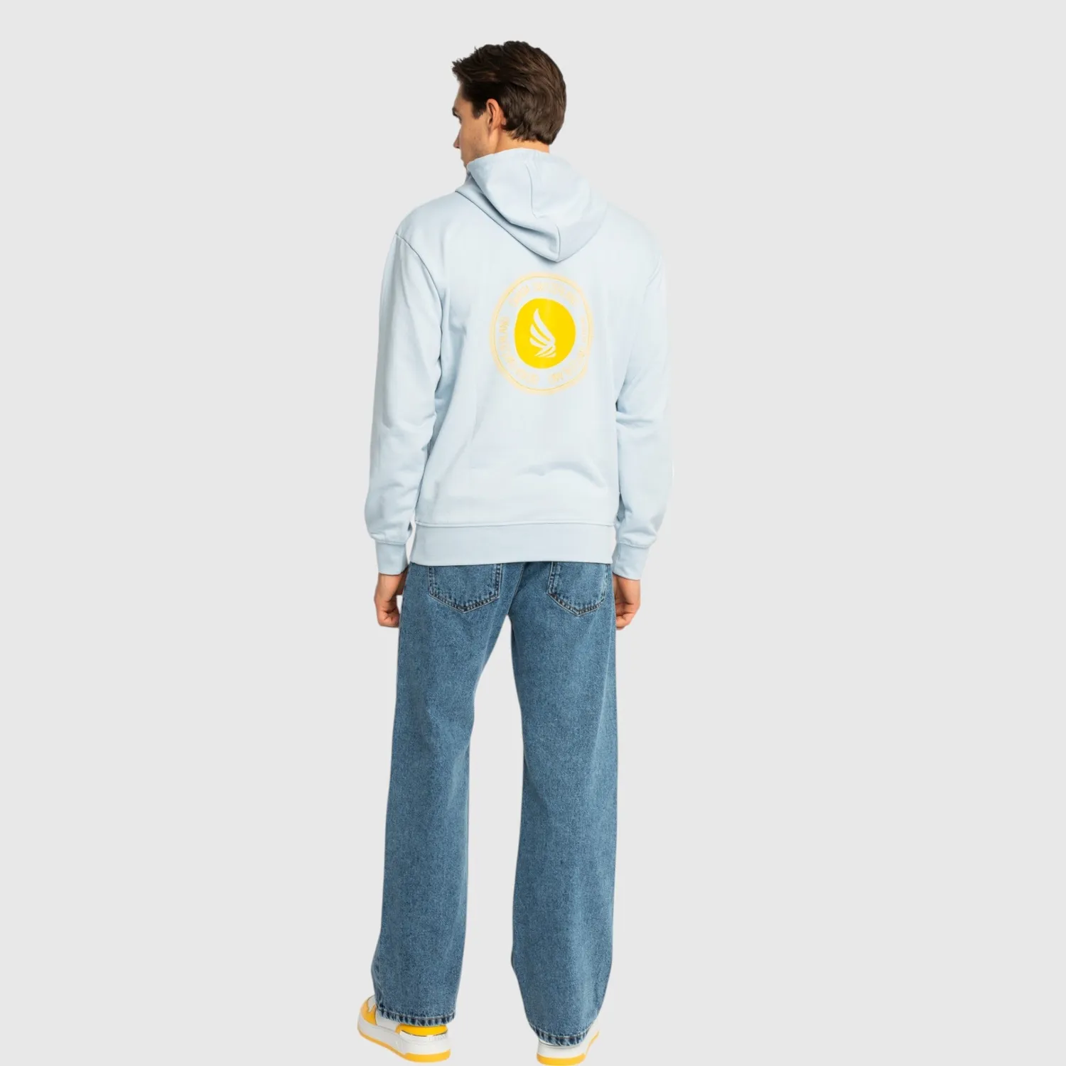 Gisada 3007 hoodie herre isblå regular fit