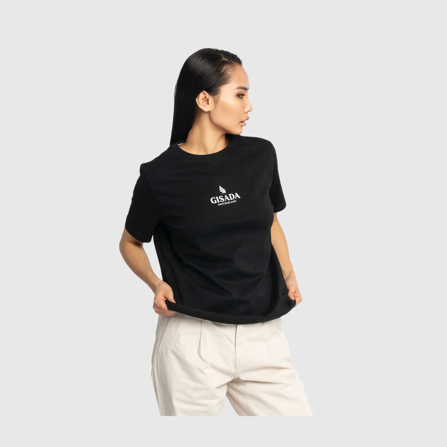 Gisada 5005 t-skjorte svart oversized bomull