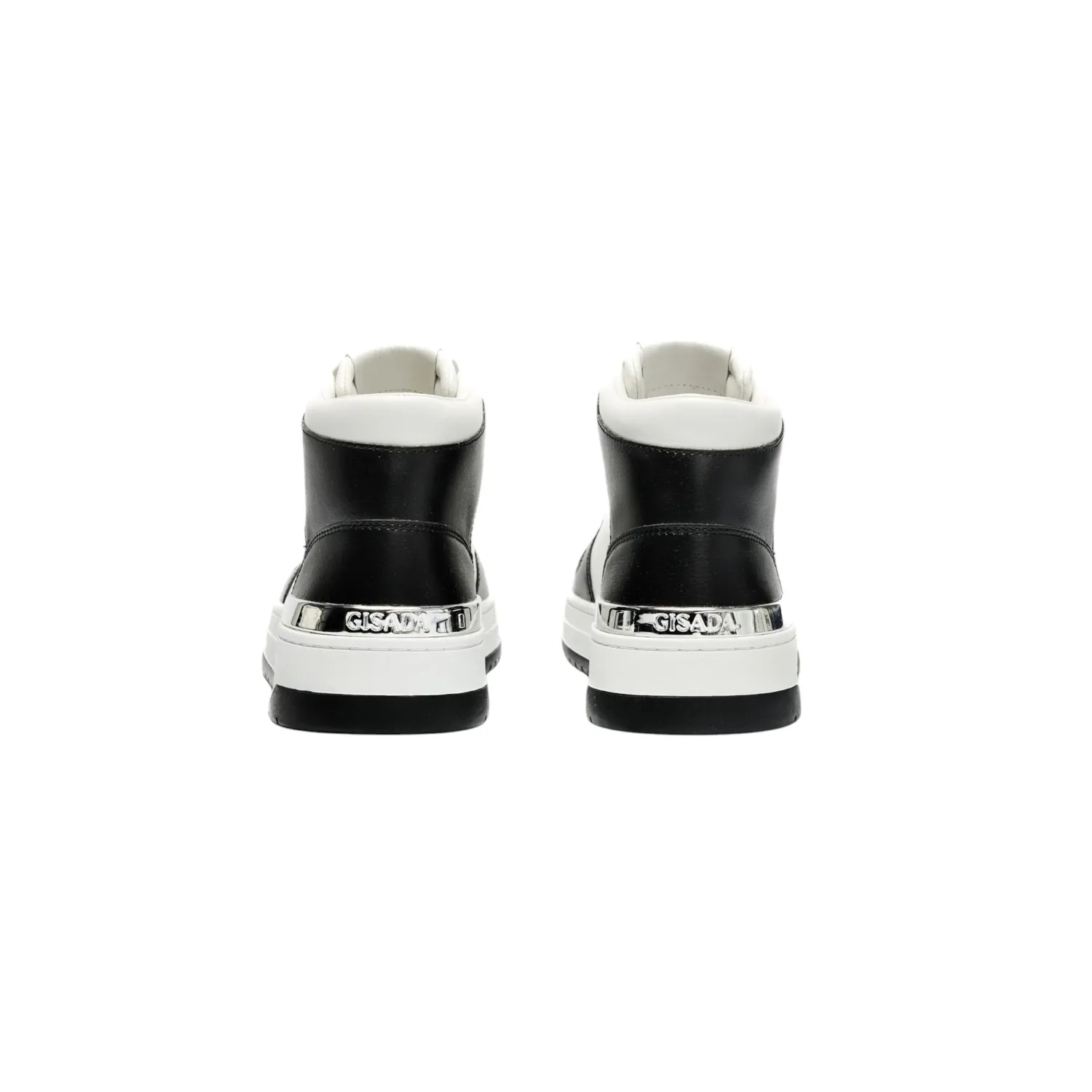 Gisada Trainer Mid-Top sneakers hvit-svart 42 – skinn