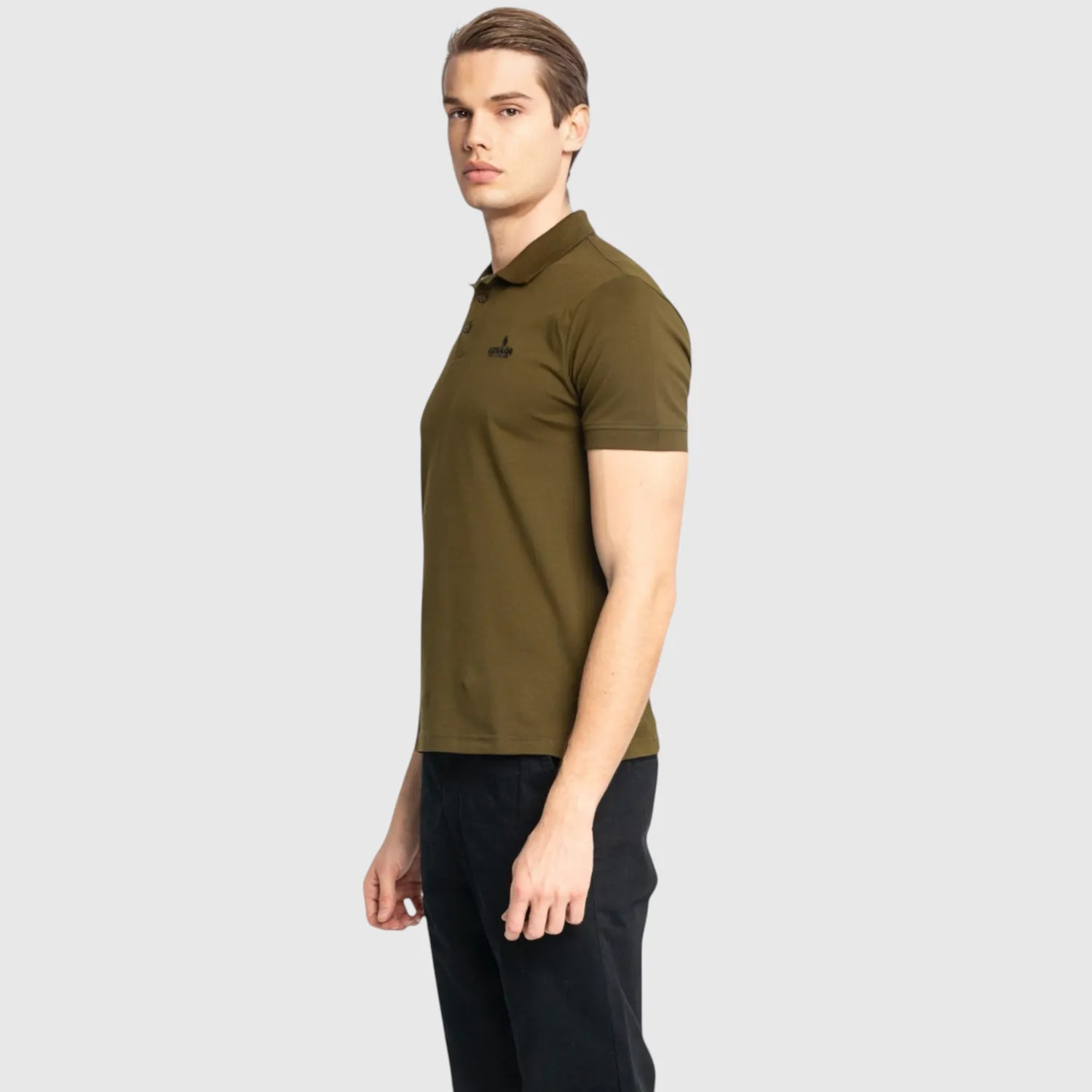 Gisada 2001 Miami polo mørk oliven XL bomullspiké