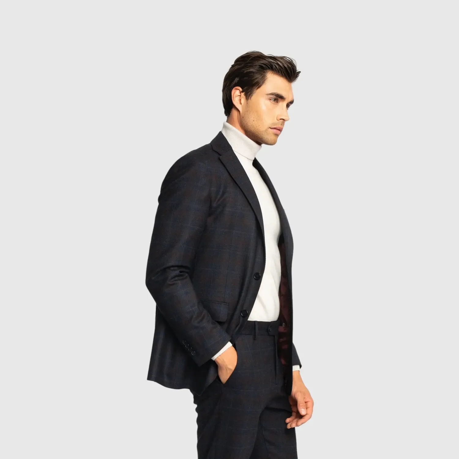 Gisada London blazer grå melert ull herre 48-54