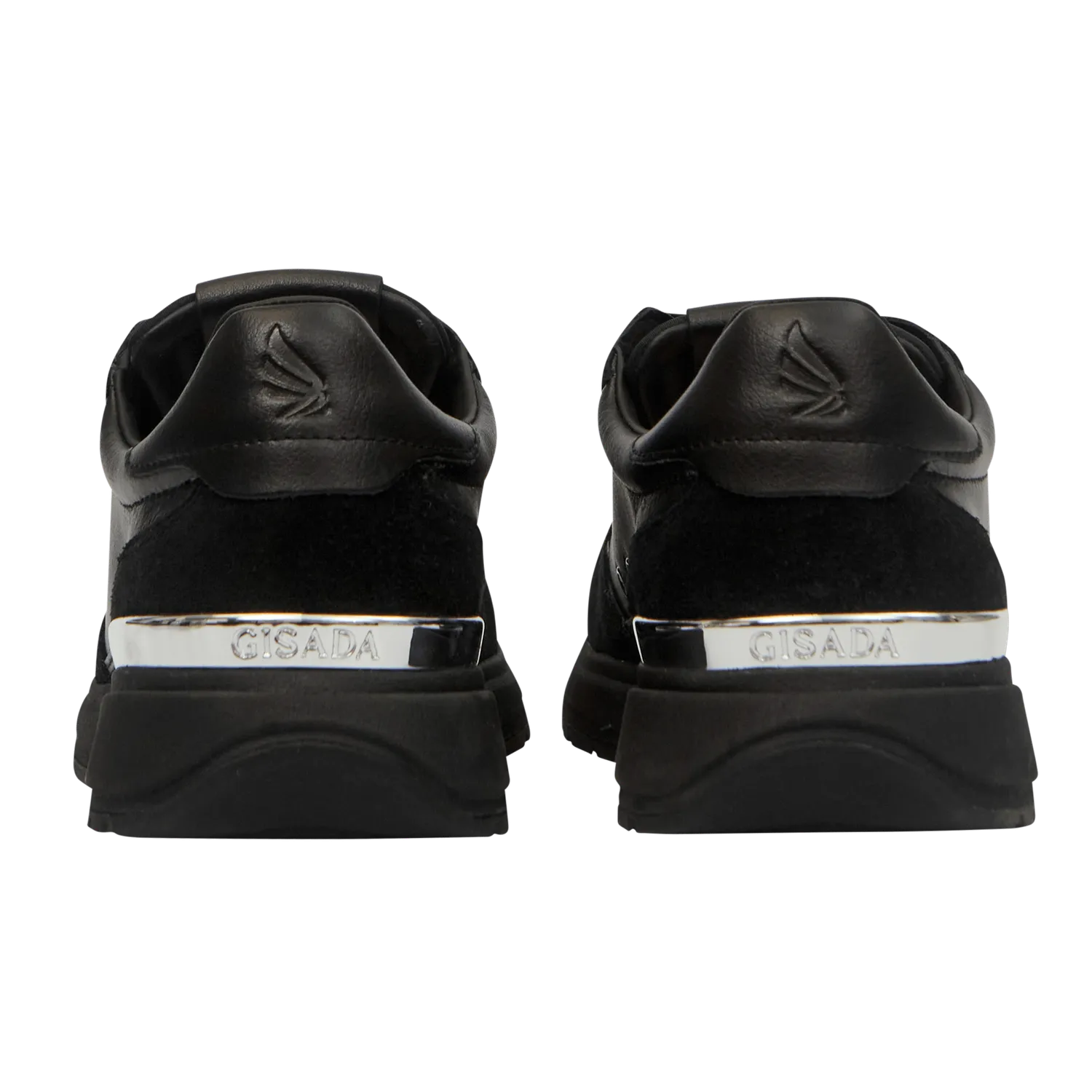 Gisada 17000 sneakers svart semsket skinn retro