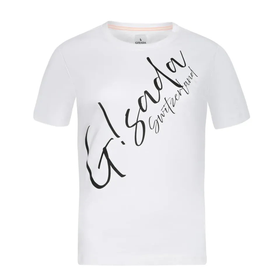 Gisada Regular Fit t-skjorte hvit bomull dame