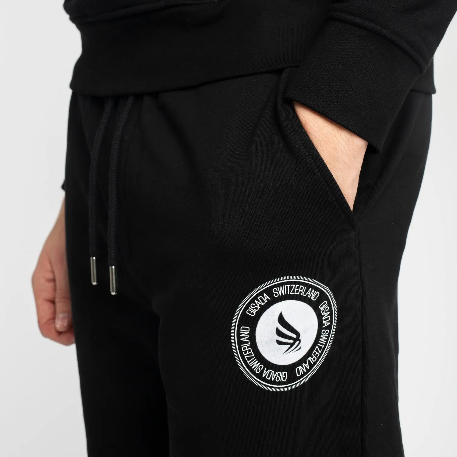 Gisada Melbourne 4000 joggebukse svart flock-print