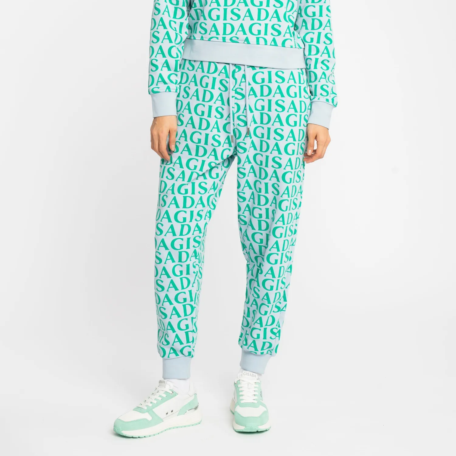 Gisada 7001 jogger ice blue regular fit print