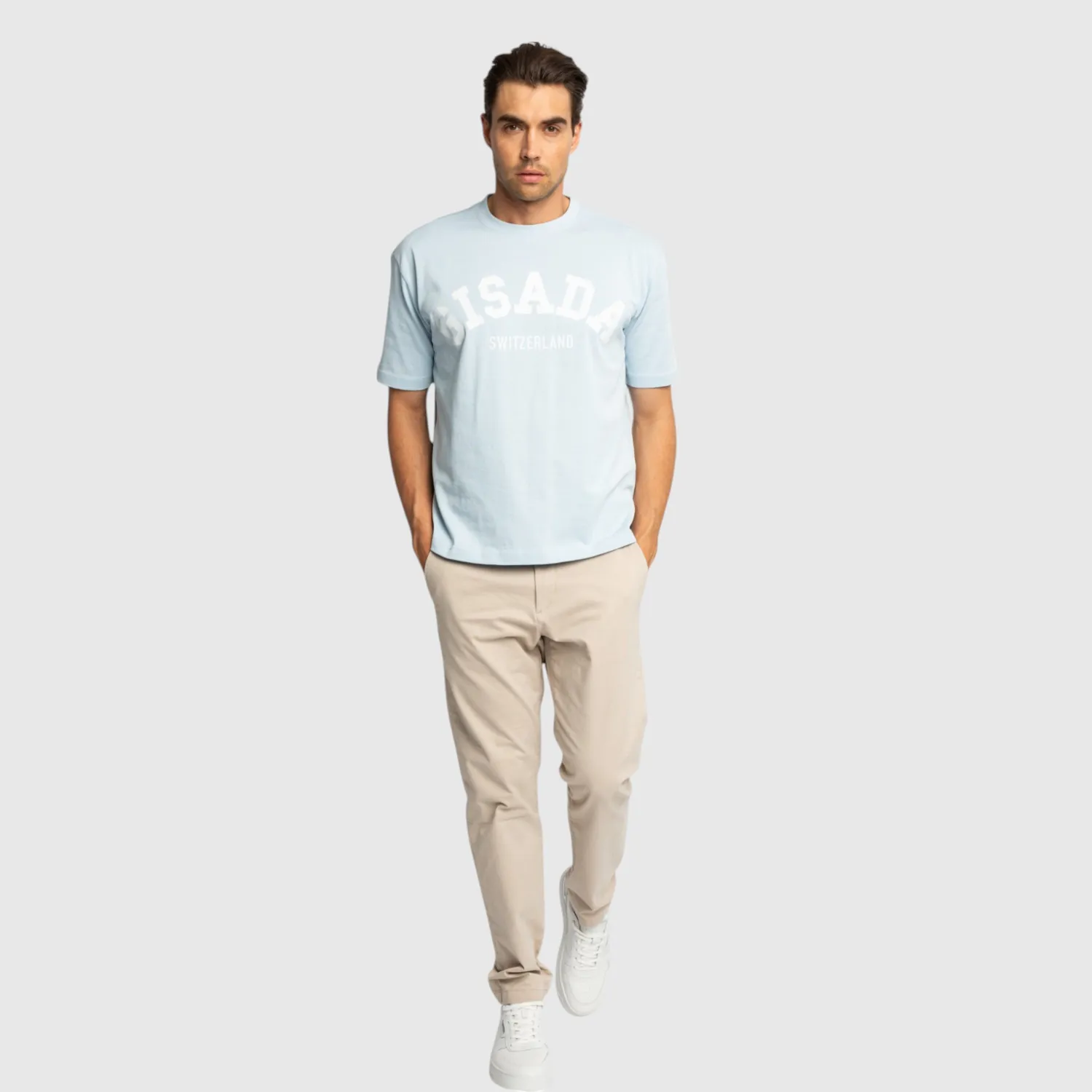 Gisada Chicago 1006 t-skjorte ice blue oversized