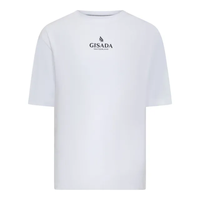 Gisada Chicago 1009 T-skjorte hvit oversized tung bomull