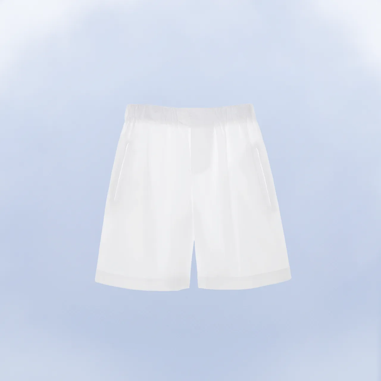 Marc Antoine Barrois Le Montréal shorts hvit elastisk midje