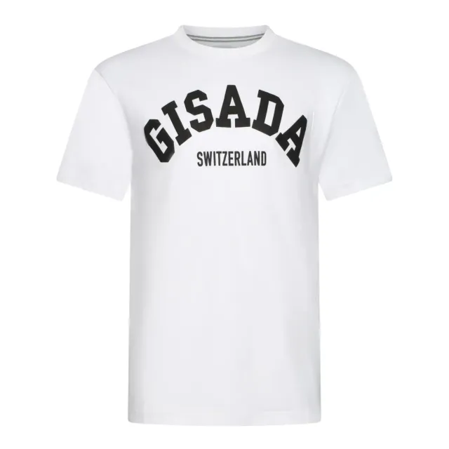 Gisada 1001 College Puff t-skjorte hvit bomull