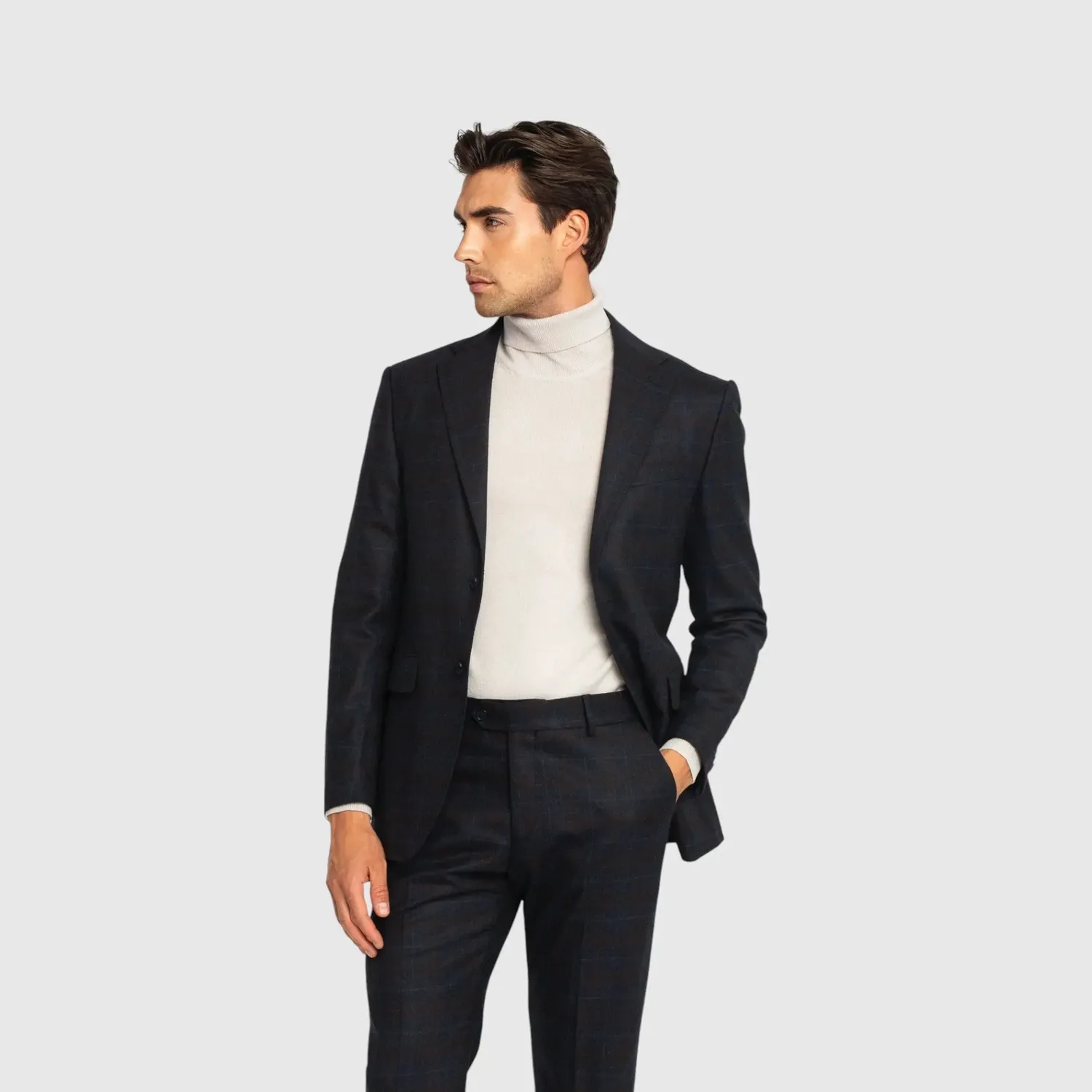 Gisada London blazer grå melert ull herre 48-54
