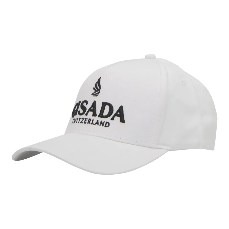 Gisada 8009 caps hvit bomullstwill brodert logo