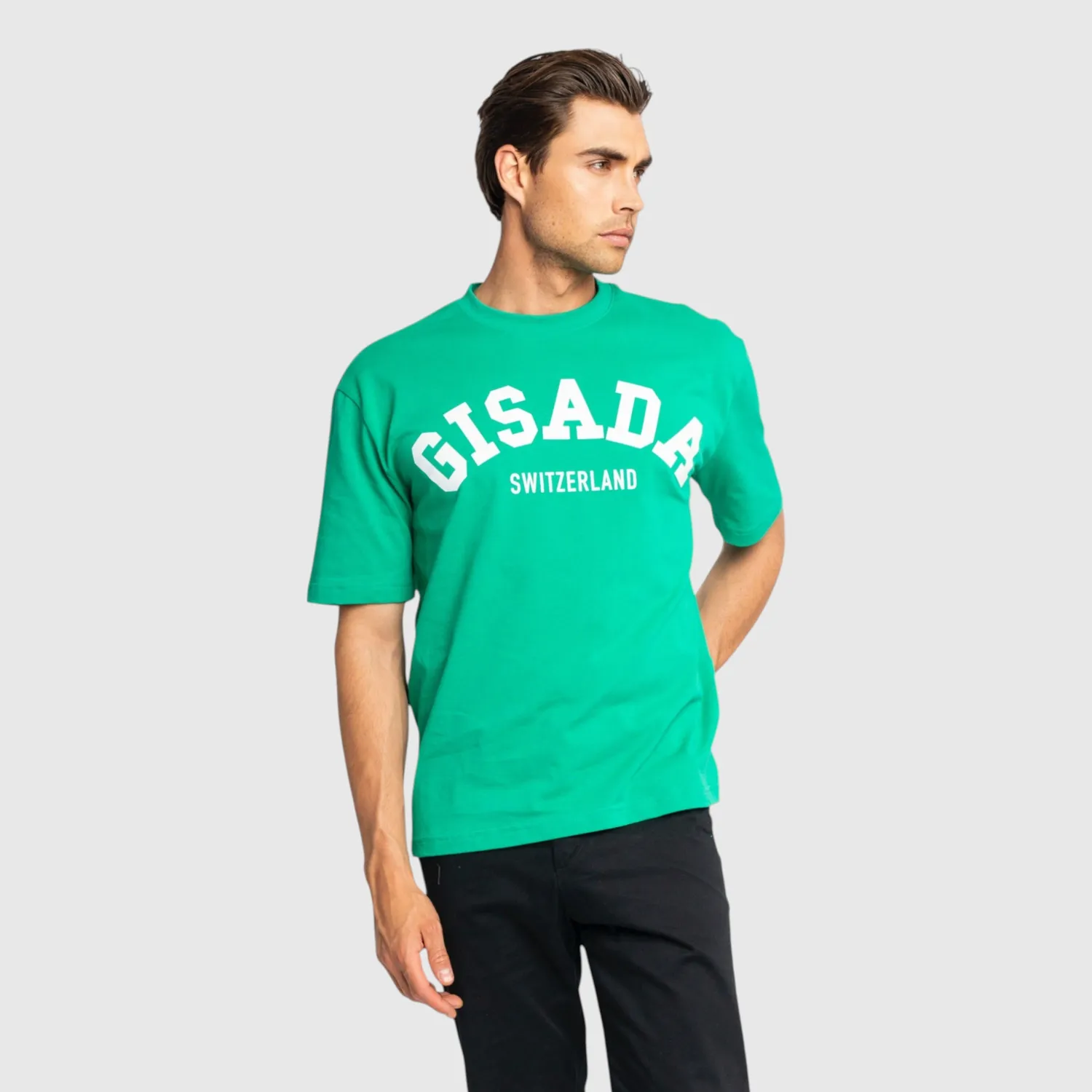 Gisada Chicago 1006 T-skjorte Emerald Green oversized