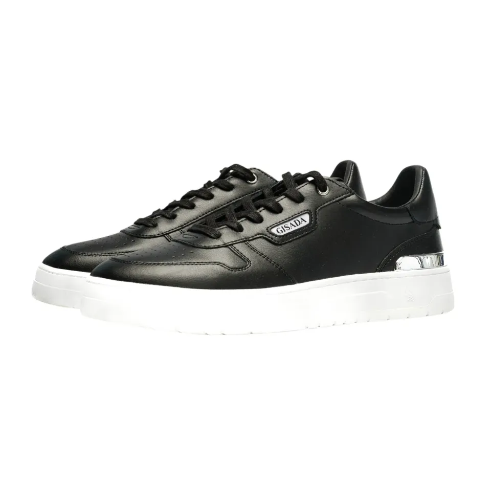 Gisada 17001 Trainer sneakers svart – skinn low-top