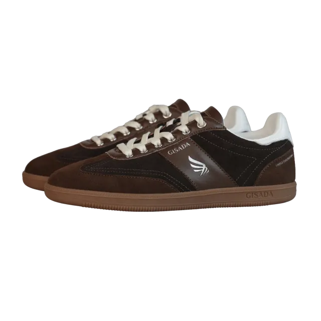 Gisada Flat Sole Sneaker semsket brun