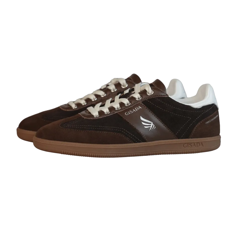 Gisada Flat Sole Sneaker semsket brun