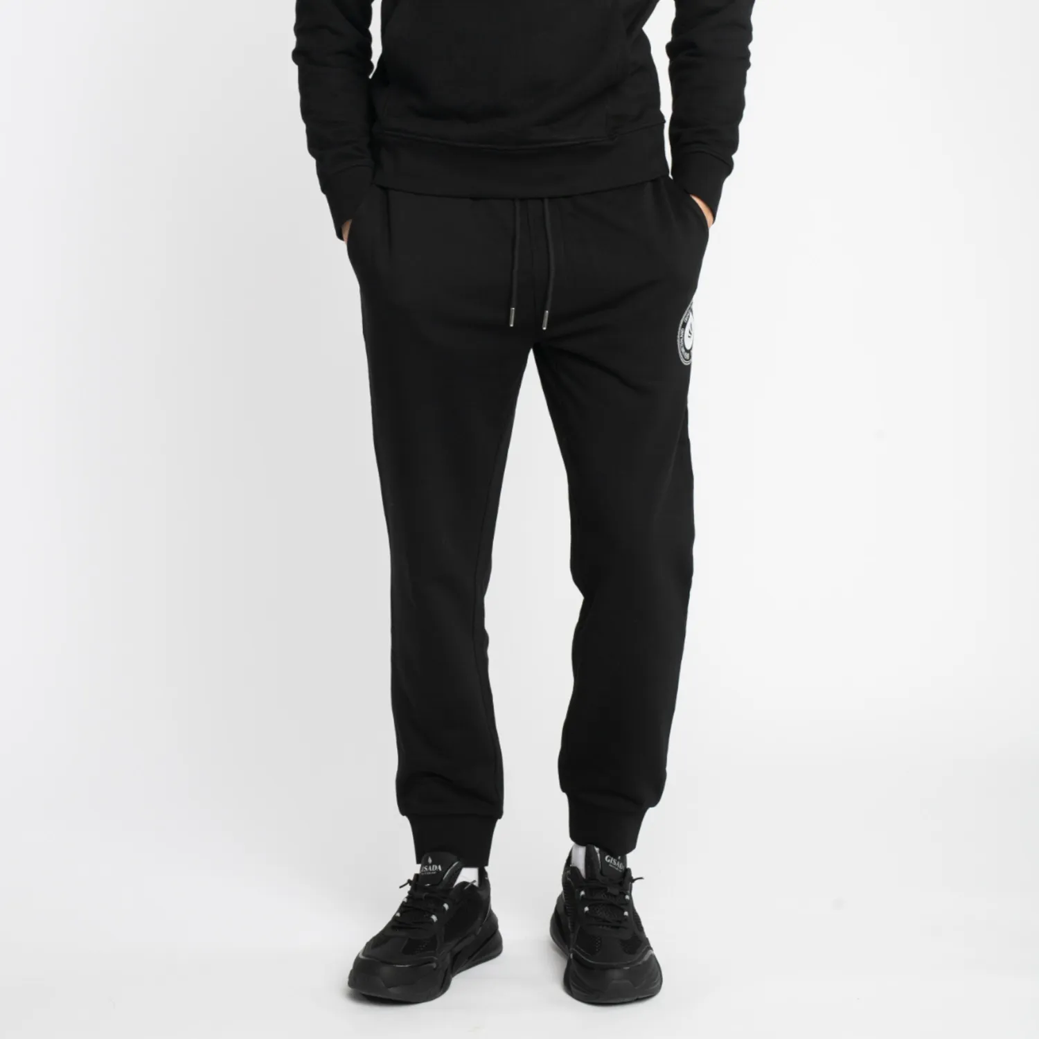 Gisada Melbourne 4000 joggebukse svart flock-print