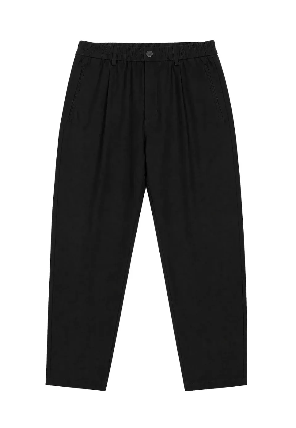 Gisada 1114 bukse svart ullblanding single-pleat