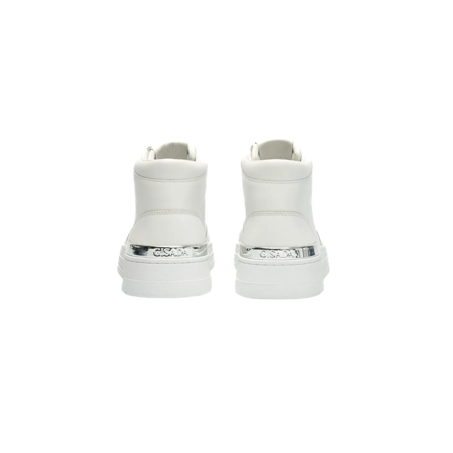 Gisada Trainer 17002 Sneakers hvite mid-top skinn