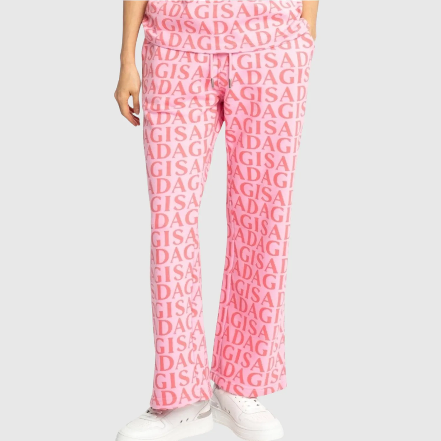 Gisada 7003 sweatpants pink sorbet logoprint