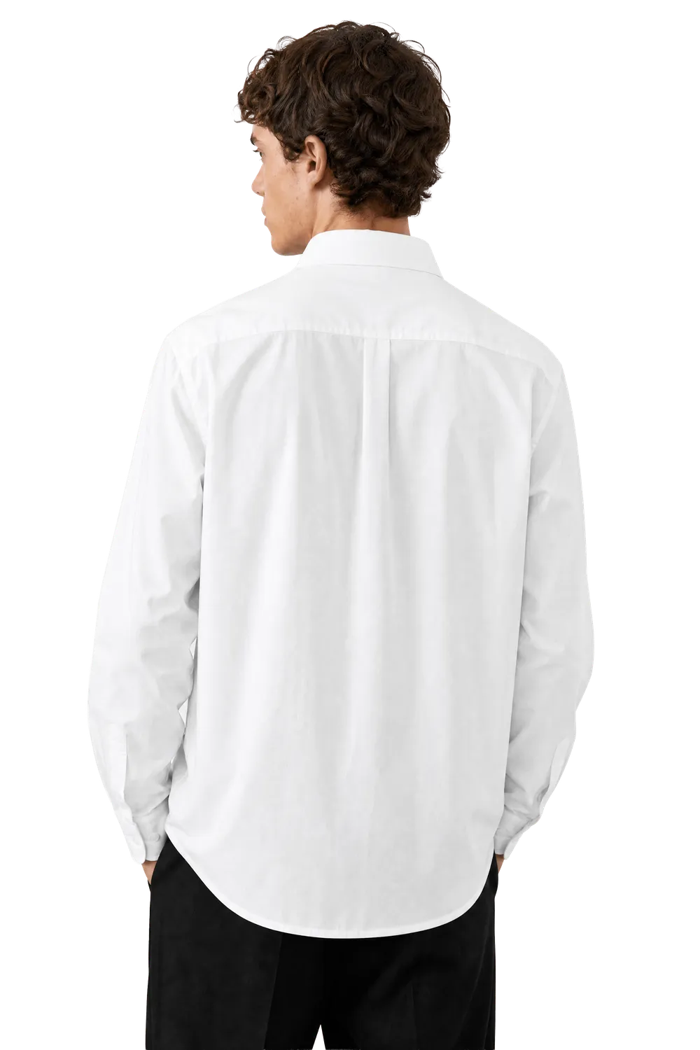 Gisada Fine Cotton Popeline skjorte hvit poplin