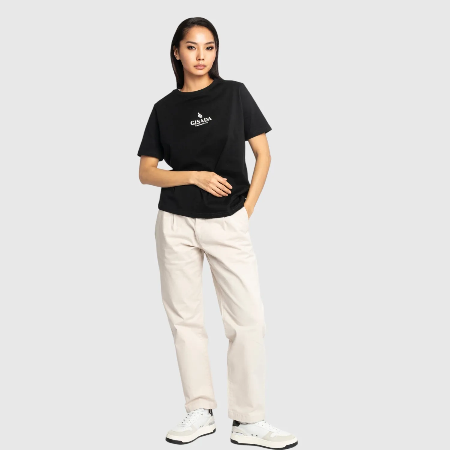 Gisada 5005 t-skjorte svart oversized bomull