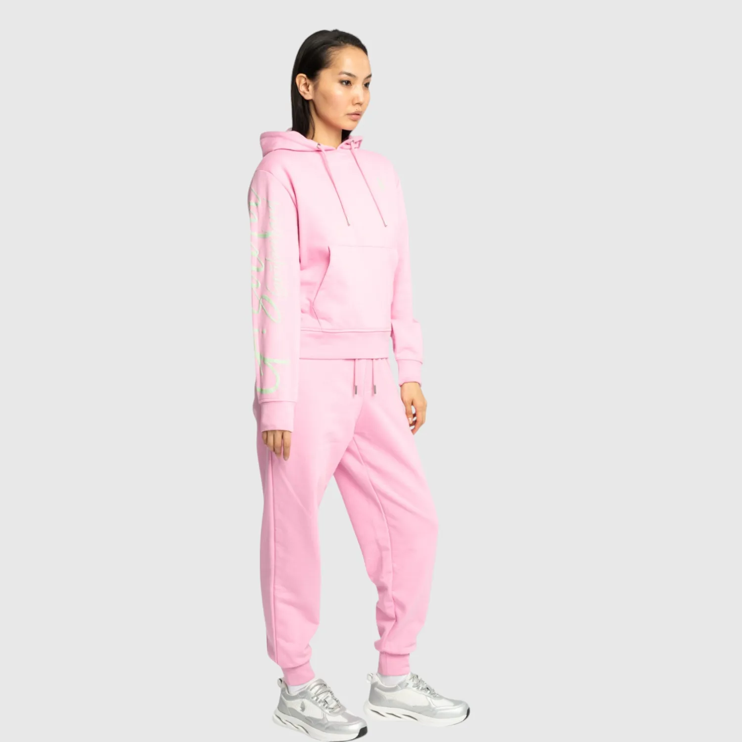 Gisada 6007 hettegenser rosa puff-trykk