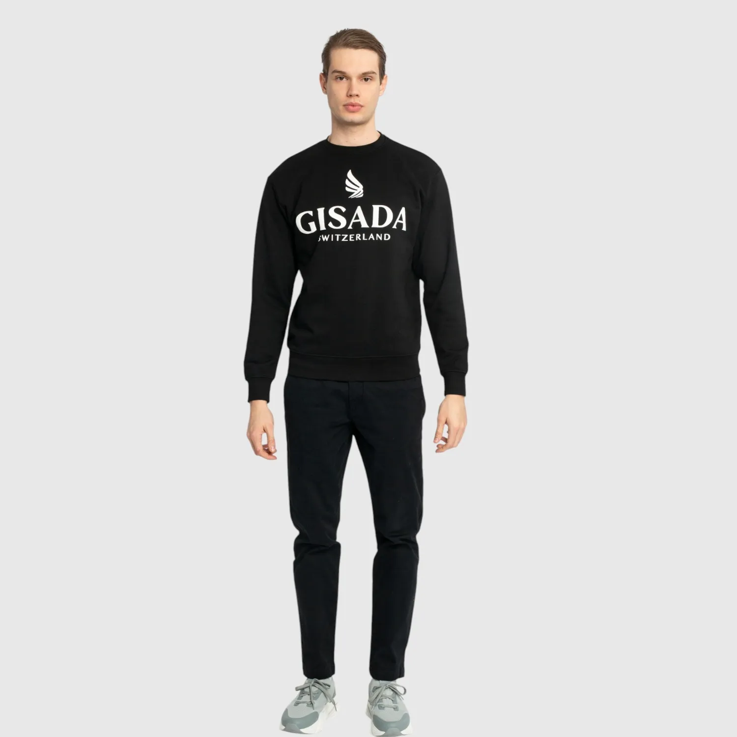 Gisada 3000 Regular Fit genser svart puffprint