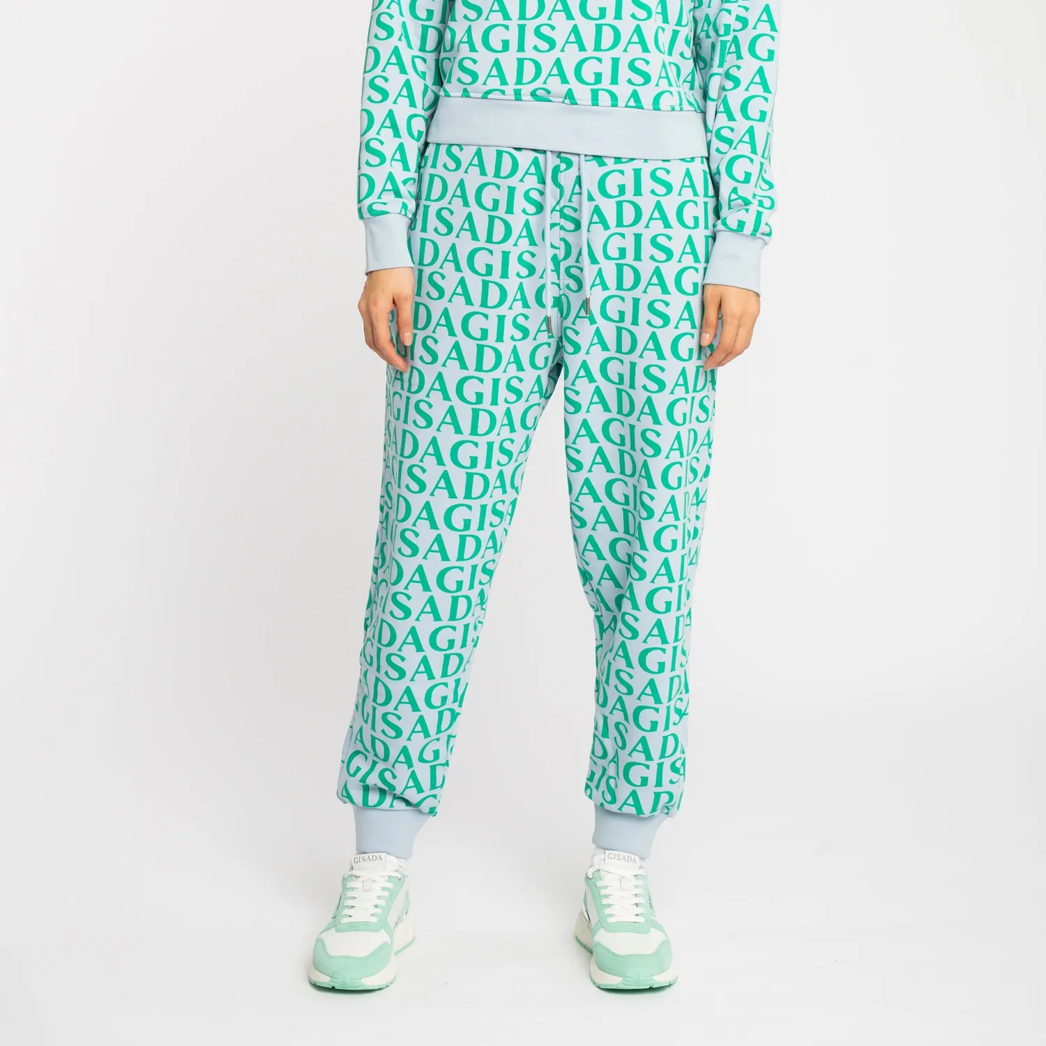 Gisada 7001 jogger ice blue regular fit print