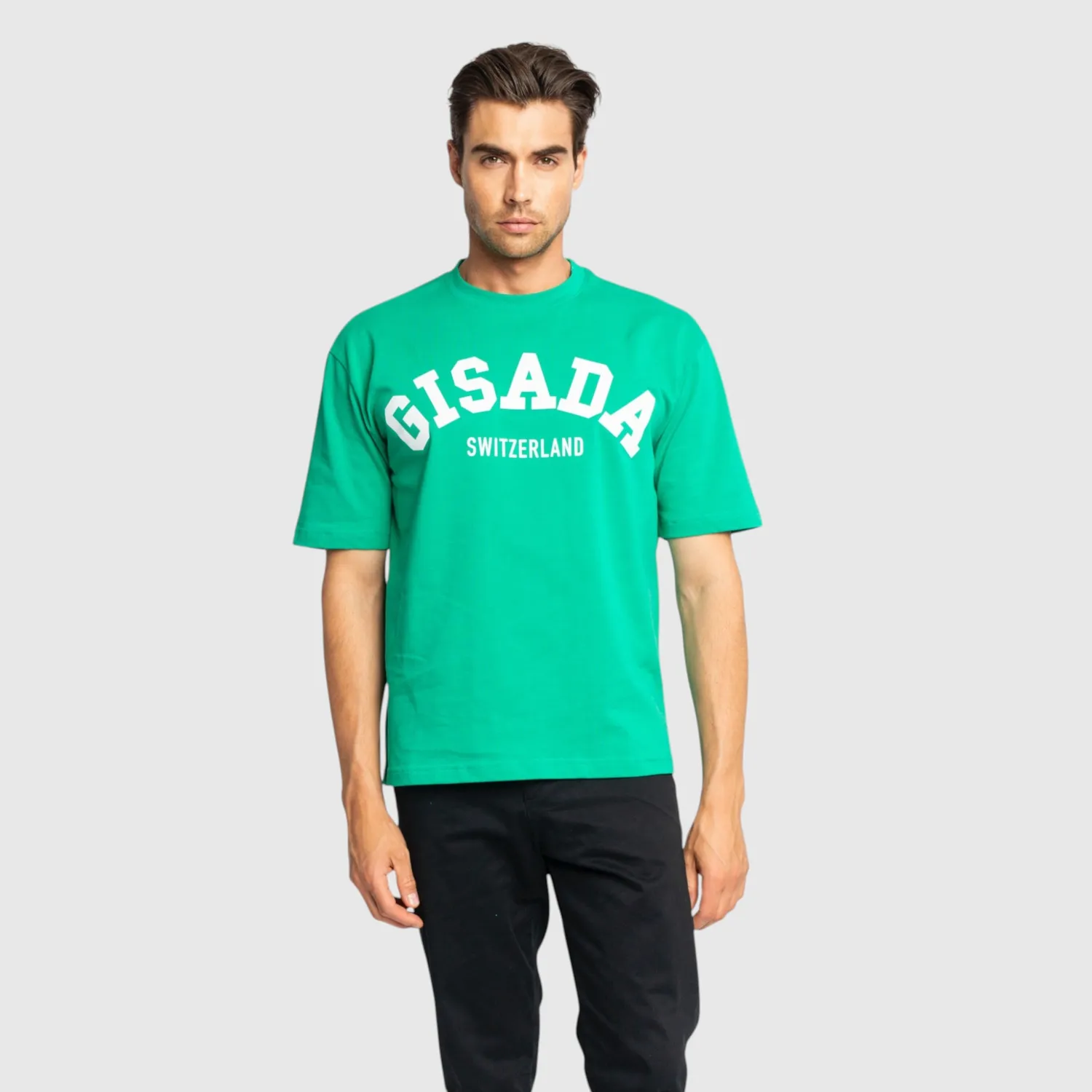 Gisada Chicago 1006 T-skjorte Emerald Green oversized