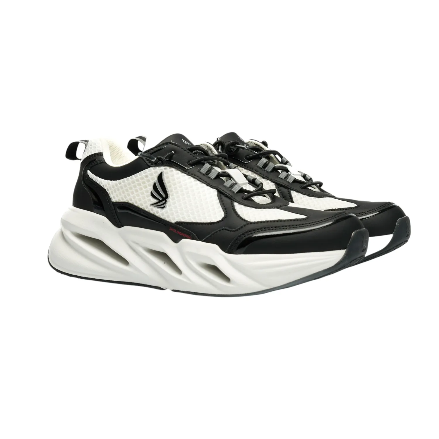 Gisada Runner sneakers svart-hvit skinn 40-46