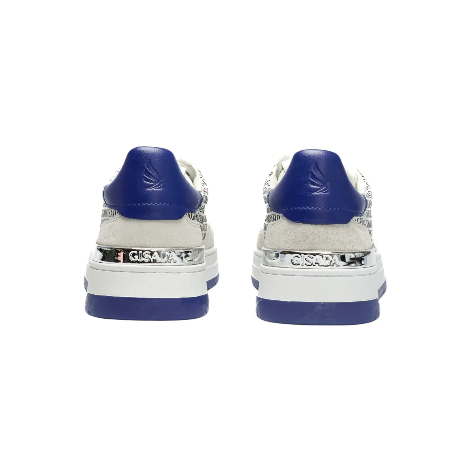 Gisada Trainer sneakers hvit/marine skinn