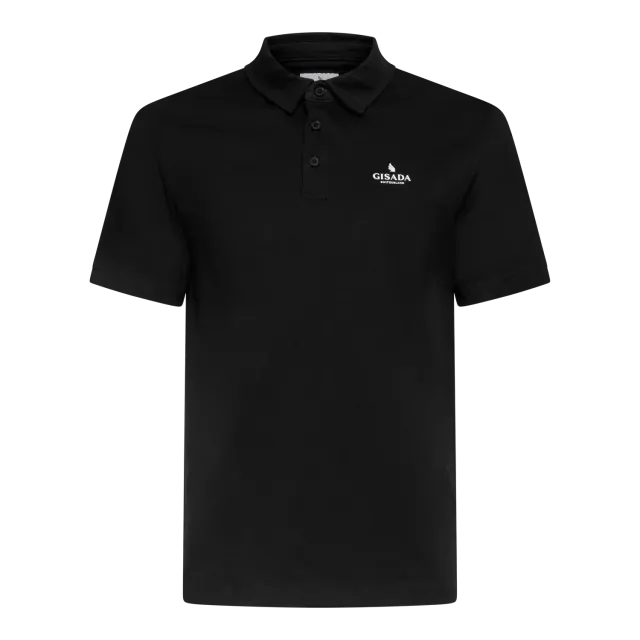 Gisada 2002 polo herre svart jersey bomull