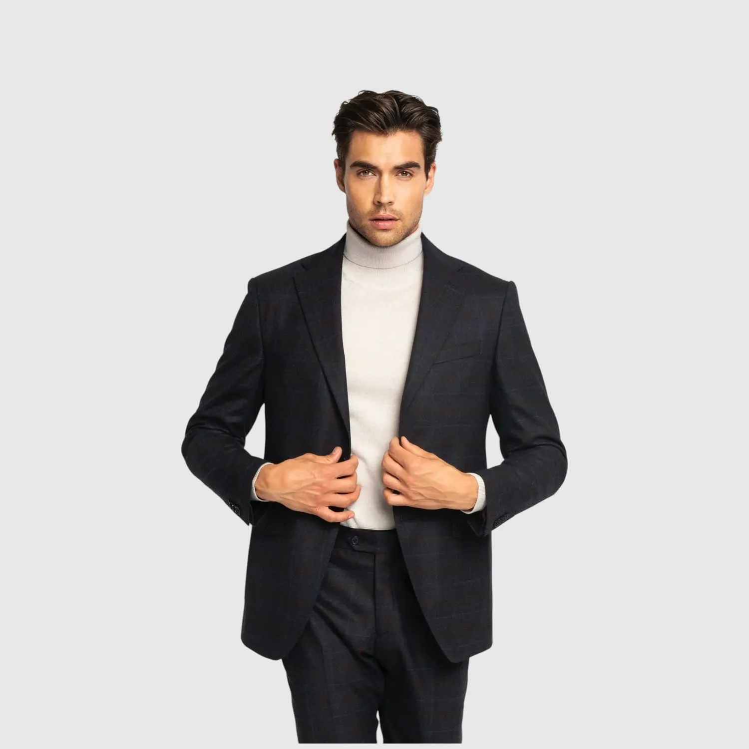 Gisada London blazer grå melert ull herre 48-54