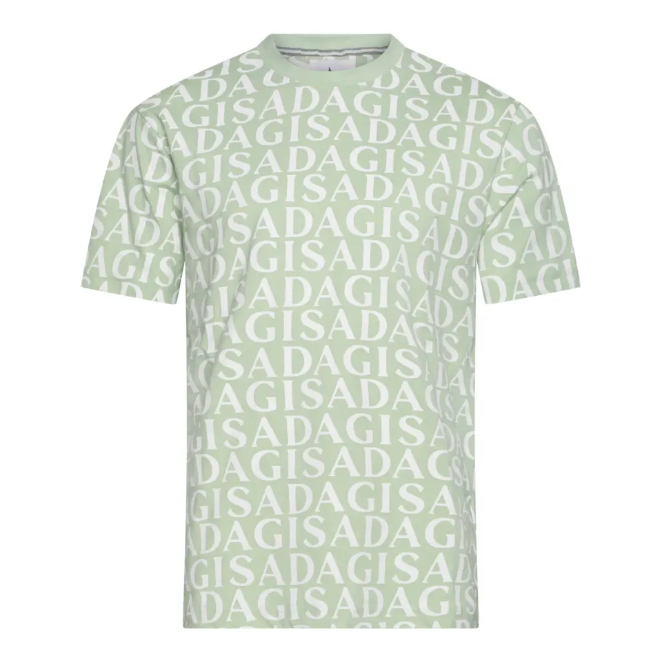 Gisada Paris 1003 t-skjorte mint med allover monogram