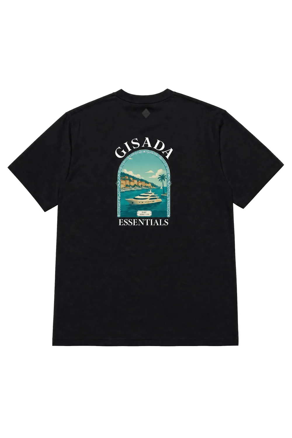 Gisada T-skjorte unisex svart bomull print