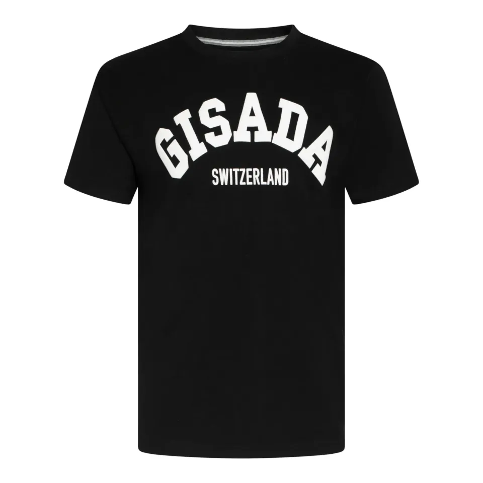 Gisada Paris 1001 t-skjorte Svart college puff