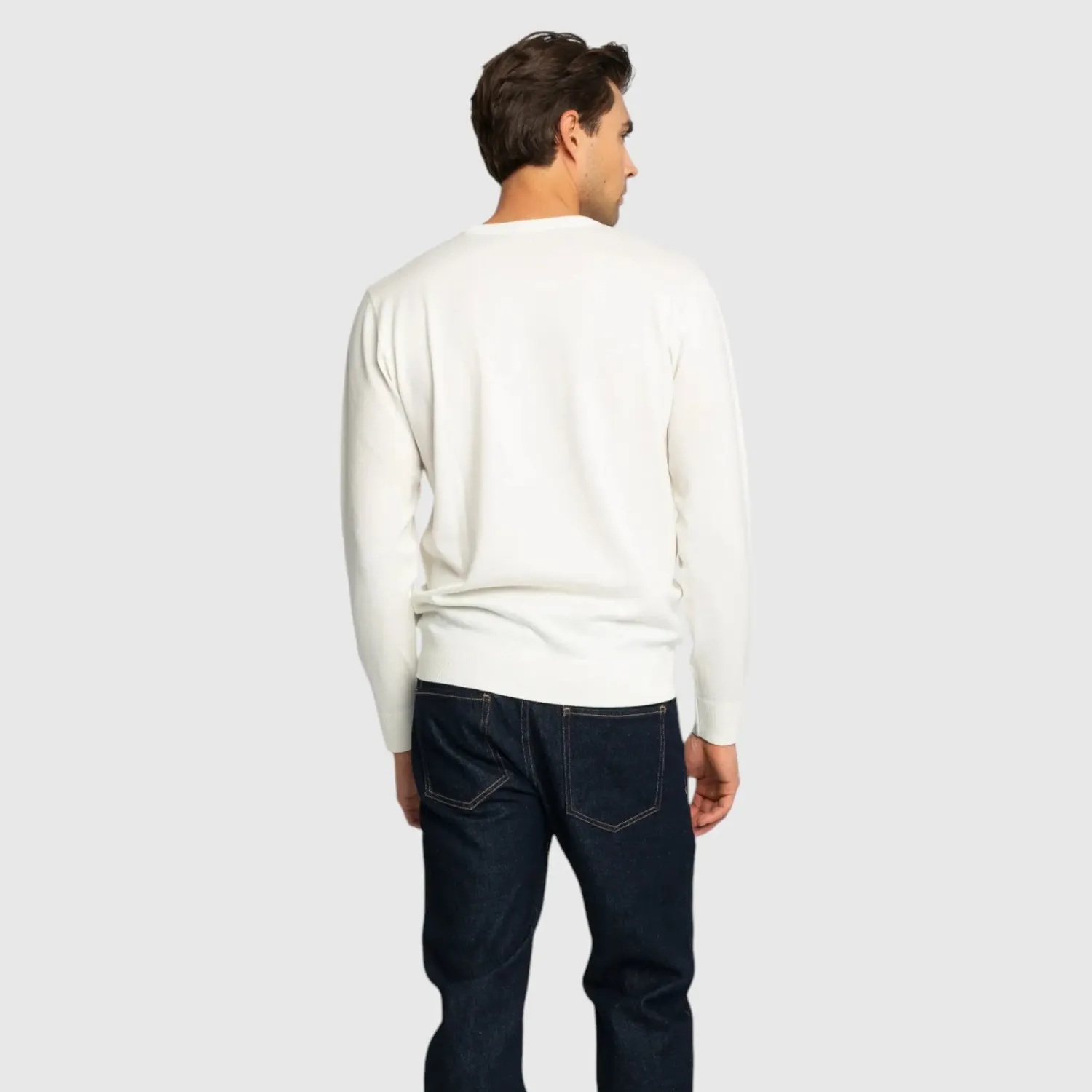 Gisada Regular Fit Round Neck Pullover genser elfenben