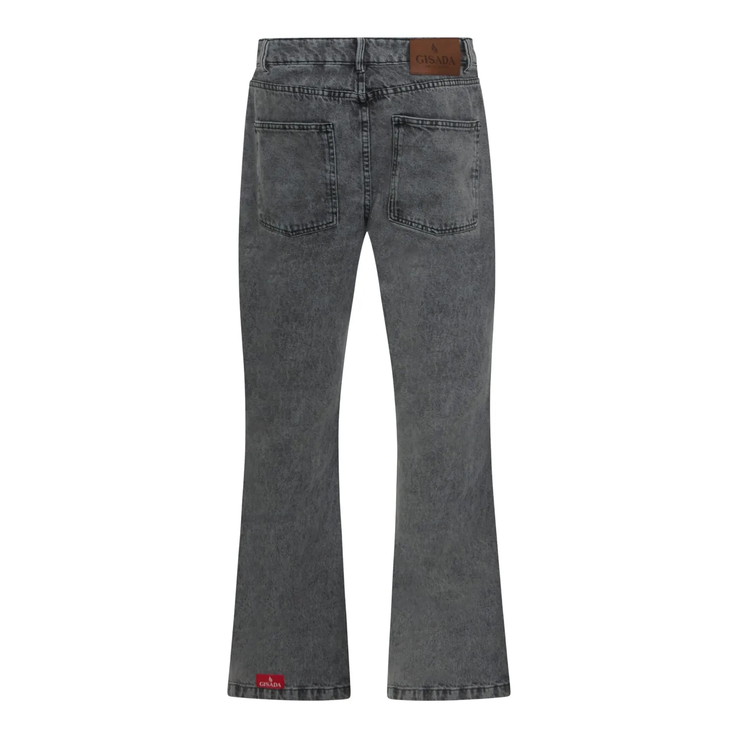 Gisada Flared 1403 jeans snøgrå sleng denim