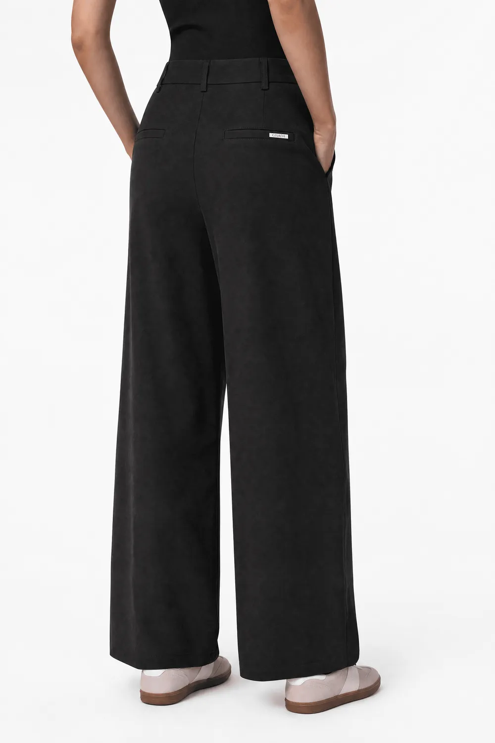 Gisada 1414 bukse sort dame doble legg