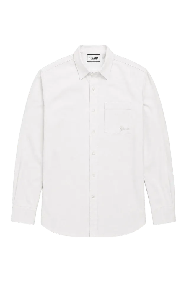 Gisada 1116 skjorte hvit casual herre