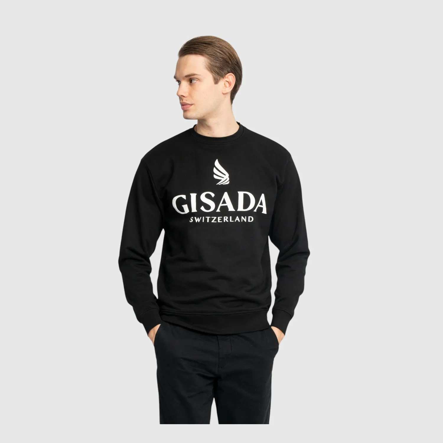 Gisada 3000 Regular Fit genser svart puffprint