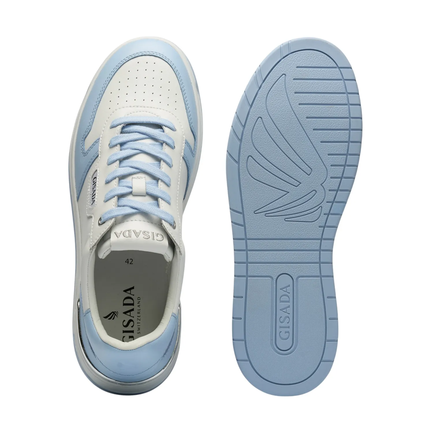 Gisada Trainer Low-Top sneakers ice blue skinn